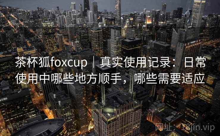 茶杯狐foxcup｜真实使用记录：日常使用中哪些地方顺手，哪些需要适应