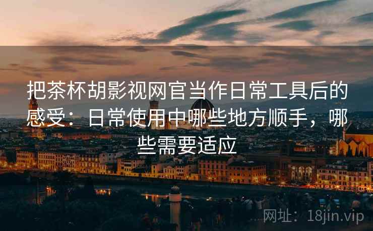 把茶杯胡影视网官当作日常工具后的感受：日常使用中哪些地方顺手，哪些需要适应